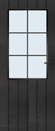 VeraLux Wood Teton Blank glas binnendeur
