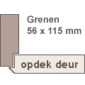 Overige Kozijn opdek grenen 56 x 115 mm grondverf wit