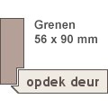 Overige Kozijn opdek grenen 56 x 90 mm grondverf wit