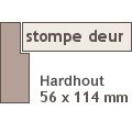 Overige Kozijn stomp hardhout 56 x 114mm gegrond