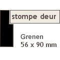 Overige Kozijn stomp Grenen 56 x 90 gegrond zwart