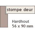 Overige Kozijn stomp hardhout 56 x 90mm gegrond