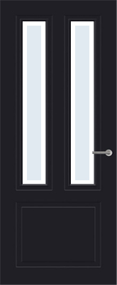 Svedex CE121 Diep Zwart Blank facetglas binnendeur