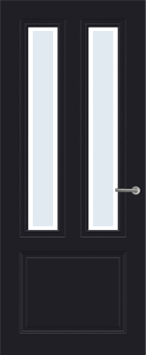 Svedex CE131 Diep Zwart Blank facetglas binnendeur