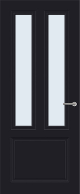 Svedex CE131 Diep Zwart Blank glas binnendeur