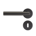 Svedex Core Gunmetal deurkruk met sleutelrozet