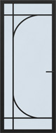 Svedex NC104 Diep Zwart Blank glas binnendeur