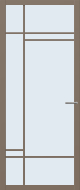 Svedex NC202 Leem Taupe Blank glas binnendeur