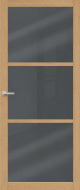 Weekamp WK 6306 Eiken Zwart glas binnendeur