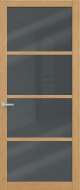 Weekamp WK 6308 Eiken Zwart glas binnendeur