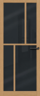 Weekamp WK 6341 Eiken Zwart glas