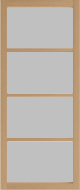 Weekamp WK 6308 Eiken Mat gelaagd glas
